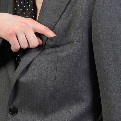 Ｓｕｐｅｒ１００’ｓウール　へリンボーン　シングルブレステッド２Ｂジャケット