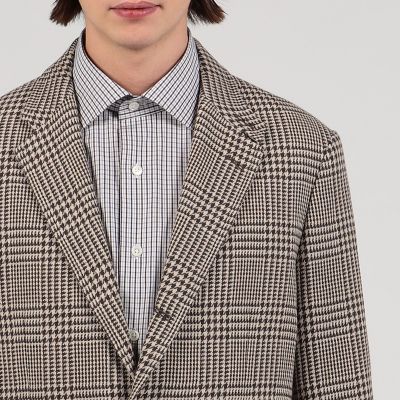 コットンポリエステルリネン　シューティングジャケット