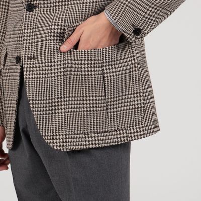 コットンポリエステルリネン　シューティングジャケット