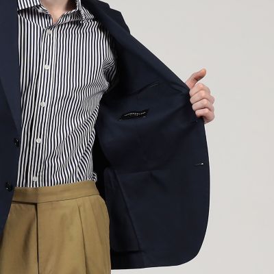 コットンポリエステル　シングルブレステッド２Ｂジャケット