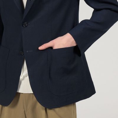 リネン シングルブレステッド3Bジャケット | TOMORROWLAND (Men