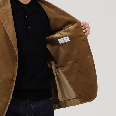 ウォッシュドベルベット　シングルブレステッド　２Ｂジャケット　ＰＯＮＴＯＧＬＩＯ