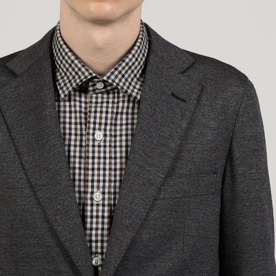 ウールコットンジャージー　シングルブレステッド　２Ｂ　ジャケット