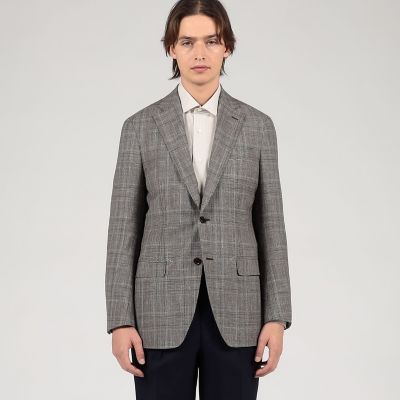 ＳＵＭＭＥＲ　ＴＩＭＥ　ウールシルクリネン　シングルブレステッド　２Ｂジャケット　ＬＯＲＯ　ＰＩＡＮＡ