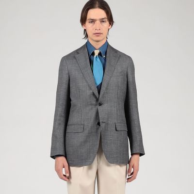 ＳＵＭＭＥＲ　ＴＩＭＥ　ウールシルクリネン　シングルブレステッド　２Ｂジャケット　ＬＯＲＯ　ＰＩＡＮＡ