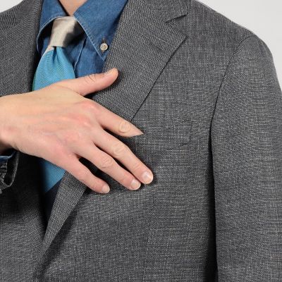 ＳＵＭＭＥＲ　ＴＩＭＥ　ウールシルクリネン　シングルブレステッド　２Ｂジャケット　ＬＯＲＯ　ＰＩＡＮＡ