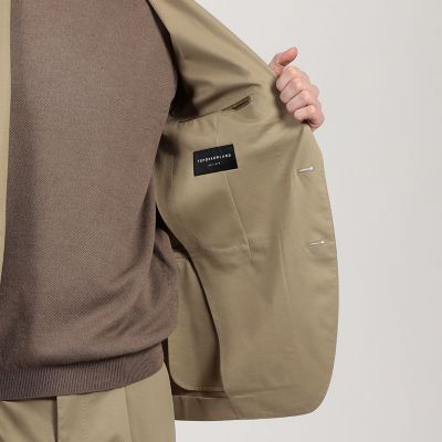 コットンポリエステル　ストレッチツイル　シングルブレステッド２Ｂジャケット