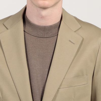 コットンポリエステル　ストレッチツイル　シングルブレステッド２Ｂジャケット