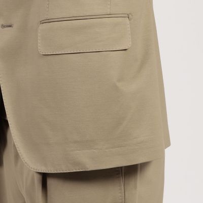 コットンポリエステル　ストレッチツイル　シングルブレステッド２Ｂジャケット
