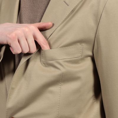 コットンポリエステル　ストレッチツイル　シングルブレステッド２Ｂジャケット