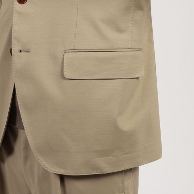 コットンポリエステル　ストレッチツイル　シングルブレステッド２Ｂジャケット