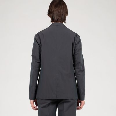 コットンナイロンシャンブレー シングルブレステッド 2Bジャケット 