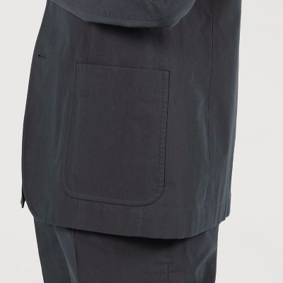 コットンナイロンシャンブレー シングルブレステッド 2Bジャケット 