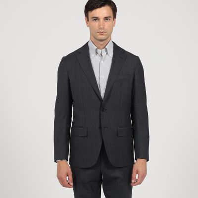 SUPER120'Sウールブレンド ストレッチ シングルブレステッド