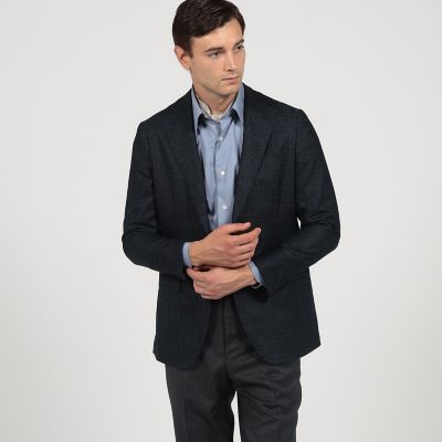 ウールシルク シングルブレステッド 2Bジャケット SILK AIR