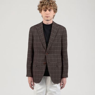 ウールシルクナイロン シングルブレステッド 2Bジャケット