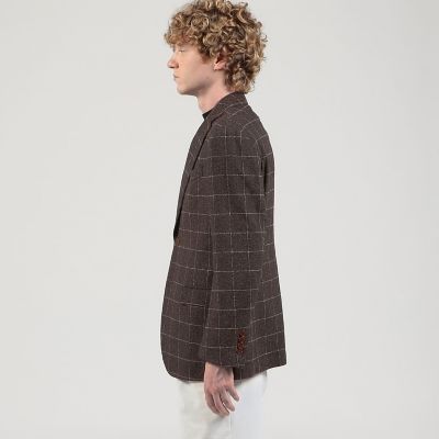 ウールシルクナイロン シングルブレステッド 2Bジャケット