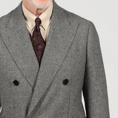 ウールフランネル ダブルブレステッド4Bジャケット FOX