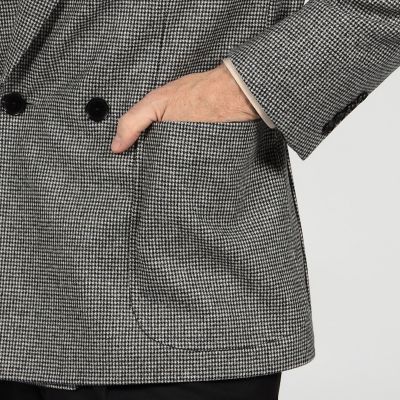 ウールフランネル ダブルブレステッド4Bジャケット FOX