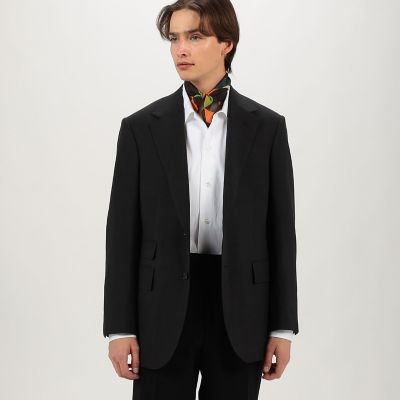 ウールシルクリネン シングルブレステッド2Bジャケット ROGNA