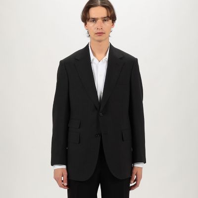 ウールシルクリネン シングルブレステッド2Bジャケット ROGNA