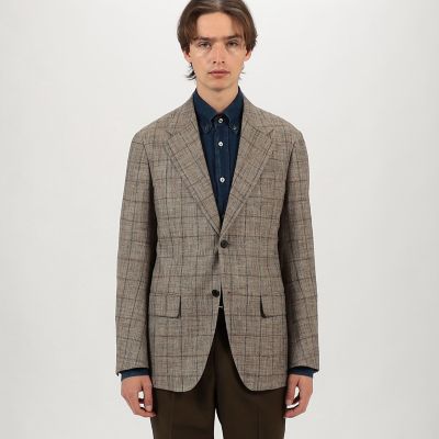 レーヨンシルクリネン シングルブレステッド 2Bジャケット