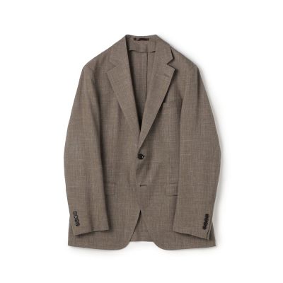 ウールシルクリネン シングルブレステッド 2Bジャケット