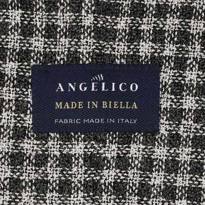 レーヨンコットンポリエステル　サマーブークレ　シングルブレステッド２Ｂジャケット　ＡＮＧＥＬＩＣＯ