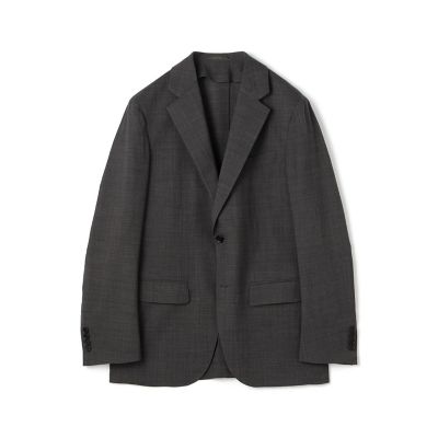 超美品 ミセス グラマージバンシィ　2L　シルク・ウール　ノーカラージャケット Super120'sウールポリエステル シングルブレステッド2B