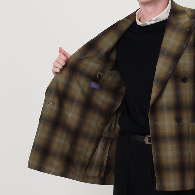 別注】PENDLETON ウールオンブレチェック ダブルブレスト4