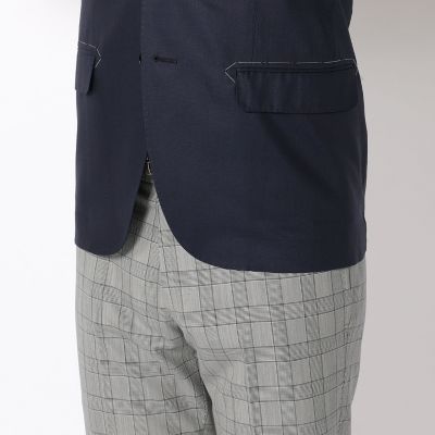 Ｓｕｐｅｒ１３０’ｓウールシルクホップサック　２ボタンジャケット