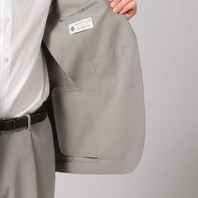 ナチュラルストレッチコットン　２Ｂテーラードジャケット　ＬＡＲＵＳＭＩＡＮＩ　２．０