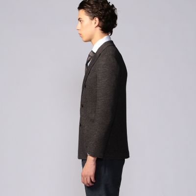 ウールコットンジャージー 6Bダブルブレステッドテーラード