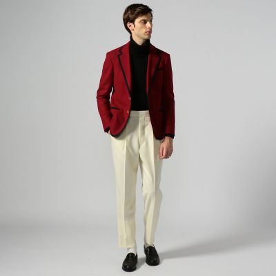 ウールメルトン　２Ｂブレザージャケット　ＨＡＩＮＳ　ＷＯＲＴＨ　ＶＩＶＩＤ　ＨＵＥＳ　ＭＥＬＴＯＮ