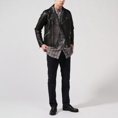 別注】ＤＥＮＩＭ×ＴＯＭＯＲＲＯＷＬＡＮＤ ラムレザーダブル