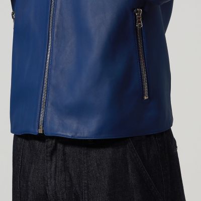 【別注】ＤＥＮＩＭ×ＴＯＭＯＲＲＯＷＬＡＮＤ　ラムレザー　シングルライダースジャケット