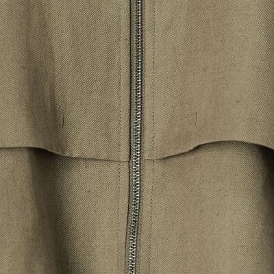 リネンウール　ハリントンジャケット　Ｄｏｒｍｅｕｉｌ　Ｂｅｌｆａｓｔ