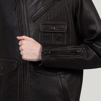 ゴートレザー　ライダースジャケット