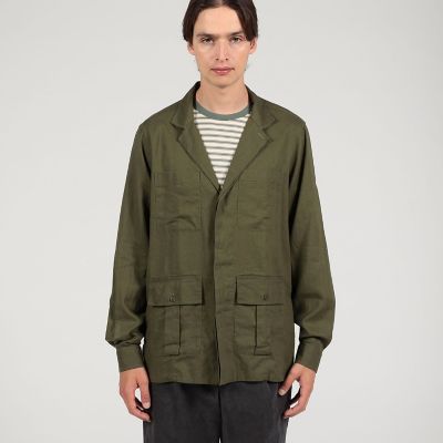 別注】GUY ROVER リネンレーヨン サファリシャツ