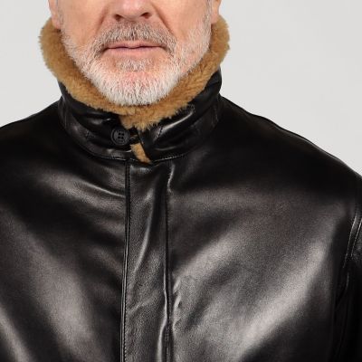 別注】EMMETI JAMES ラムレザー ムートン ブルゾン