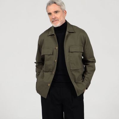 GUY ROVER コットンツイル オーバーシャツ　別注　24AW ベージュ S GUY ROVER コットンツイル オーバーシャツ 別注 24AW ベージュ S