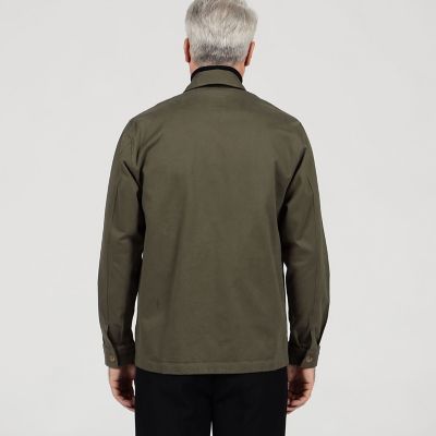 GUY ROVER コットンツイル オーバーシャツ　別注　24AW ベージュ S GUY ROVER ギローバー メンズ シャツ ワーク ツイル レギュラーカラー