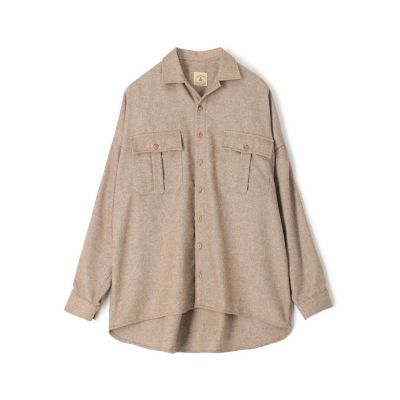 別注】GUY ROVER ポリエステルウール オーバーシャツ