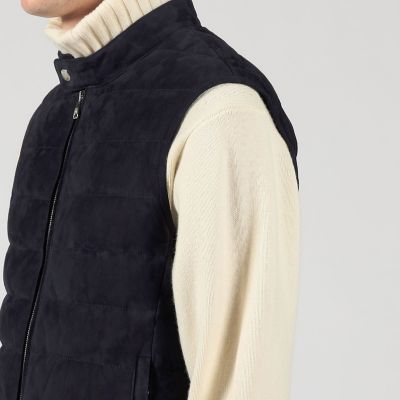 美品 EMMETI スエード ダウンベスト ダウン ベスト 別注 JURI 人気 別注】EMMETI JURI スエード ダウンベスト | TOMORROWLAND