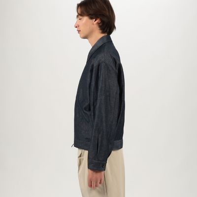 Valstar バルスタリーノ ウール リネン スタンドカラー ブルゾン 46 別注】VALSTAR リネンウール ブルゾン DORMEUIL