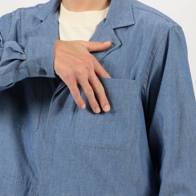 別注】GUY ROVER コットンダンガリー サファリシャツ