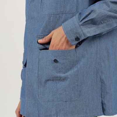 別注】GUY ROVER コットンダンガリー サファリシャツ
