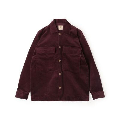 美品　GUY ROVER　コーデュロイ　ミリタリーシャツブルゾン　イタリア製　黒 別注】GUY ROVER ストレッチコーデュロイ シャツブルゾン