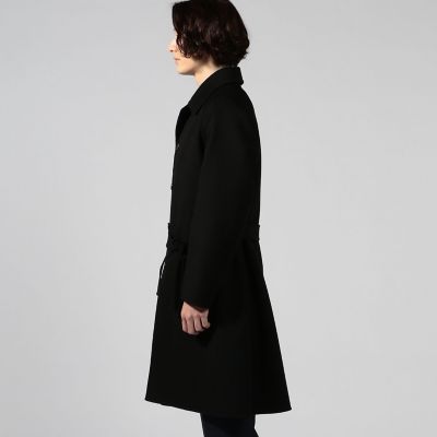 ウールカシミヤ　ダブルフェイスバルカラーコート
