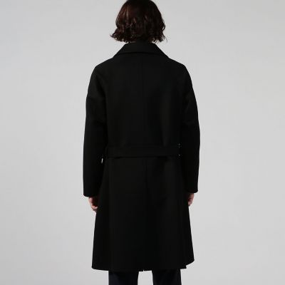 ウールカシミヤ　ダブルフェイスバルカラーコート